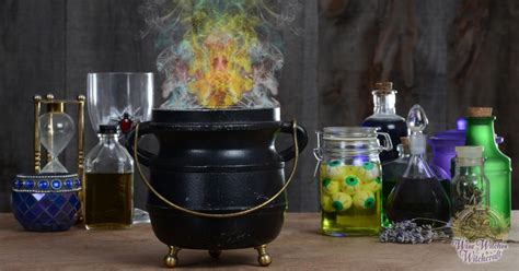 Witches conjuring around a cauldron